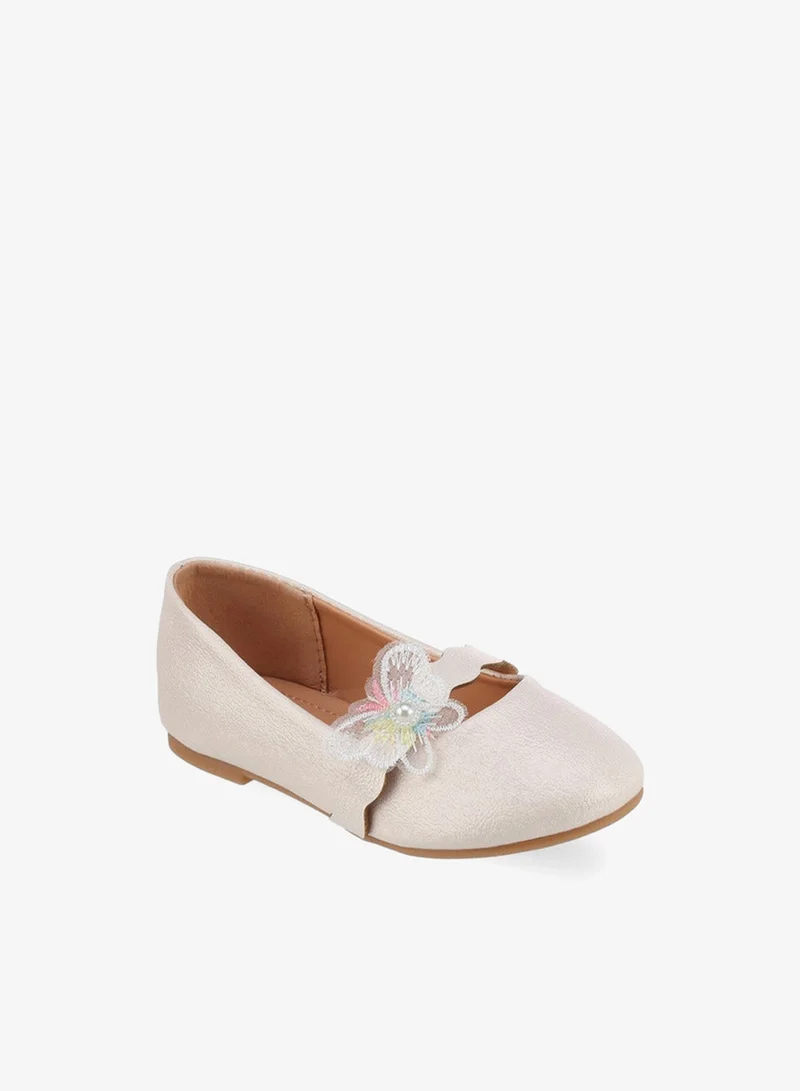 Flora Bella By Shoexpress Girls Butterfly Embellished Ballerina Shoes