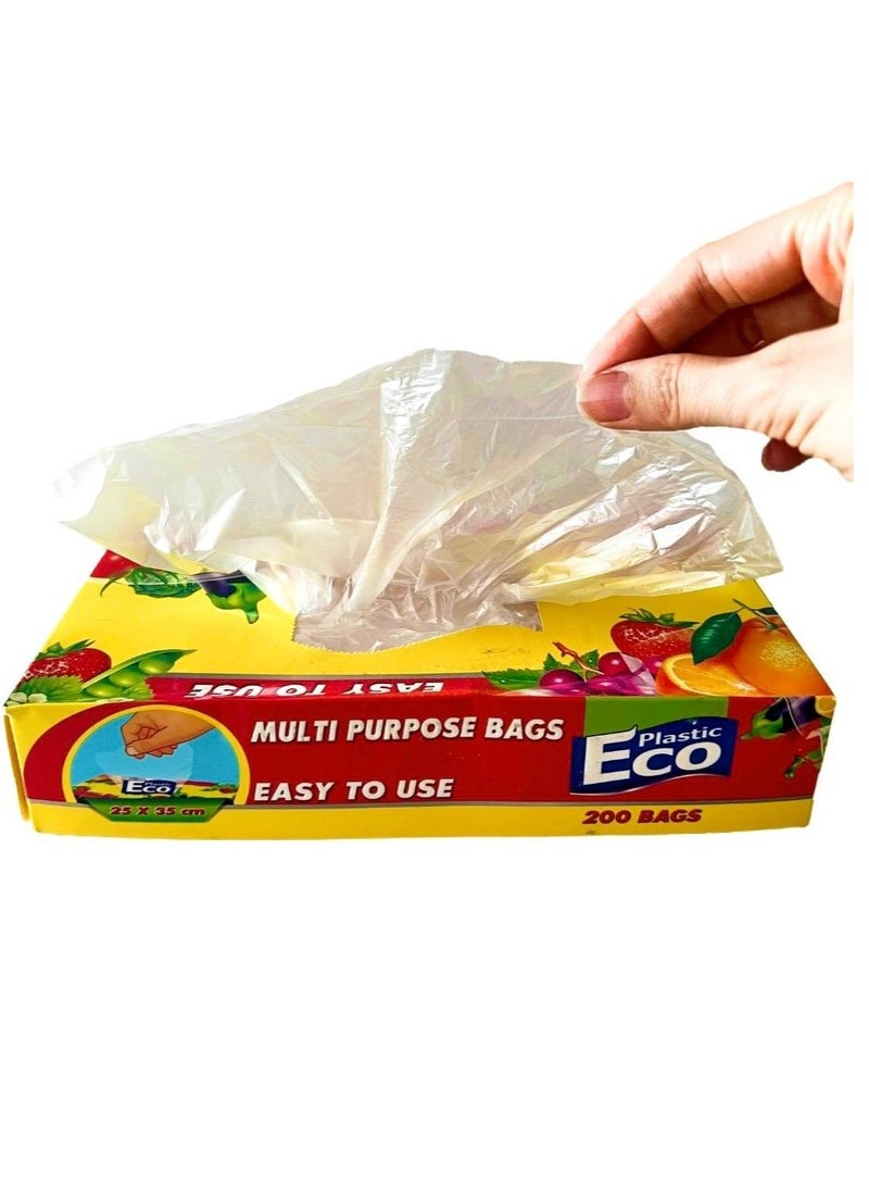 ECO Plastic Carton Of 24 Boxes Of freezer Bags 25x35cm (200 Pieces In Each Box)  - Image 2
