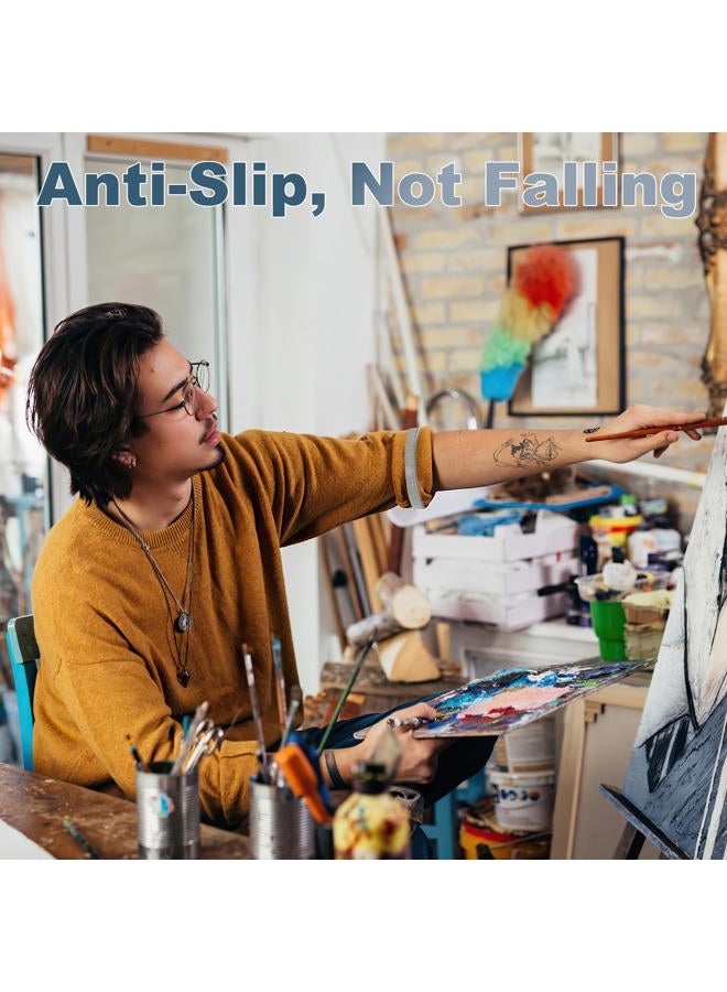 Coolrunner 6 Pieces Anti-Slip Elastic Shirt Sleeve Holders Metal Armbands for Band Stretch Garters Elastic Bracelet Shirt Sleeve Holders for Men Women Silver, Silver, generic - Image 5