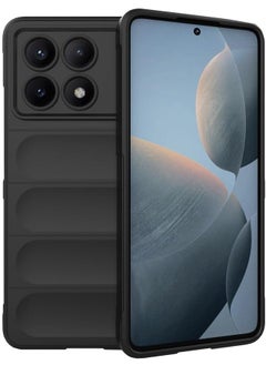 ماركة غير محددة حافظة هاتف Xiaomi POCO X6 Pro، حافظة حماية ناعمة ومبتكرة لهاتف Xiaomi POCO X6 Pro، غطاء حماية مضاد للسقوط والصدمات لهاتف Xiaomi POCO X6 Pro 5G، أسود  - Image 1