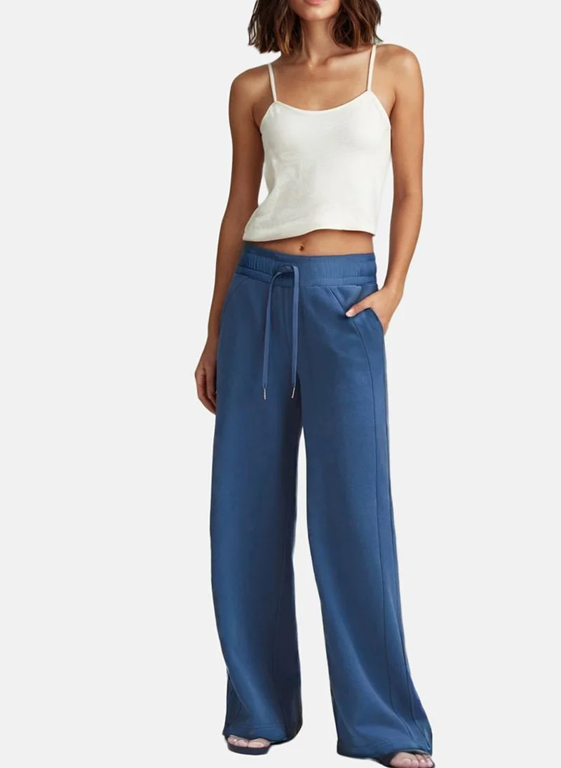 يونيكي Blue Plain Casual Trousers