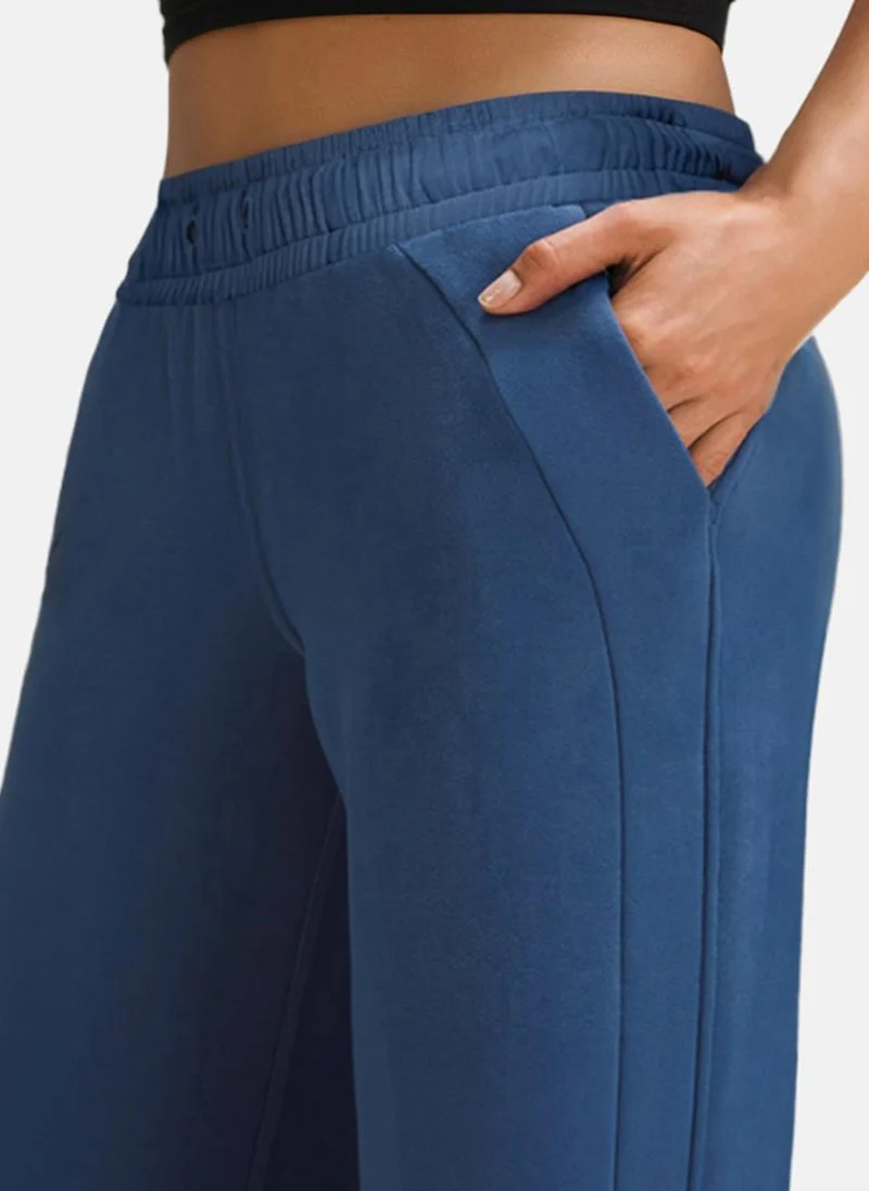 يونيكي Blue Plain Casual Trousers