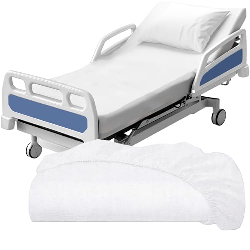 White Classic White Classic Fitted Hospital Bed Sheets Set Soft Jersey Knitted TShirt Quality 2 Pack