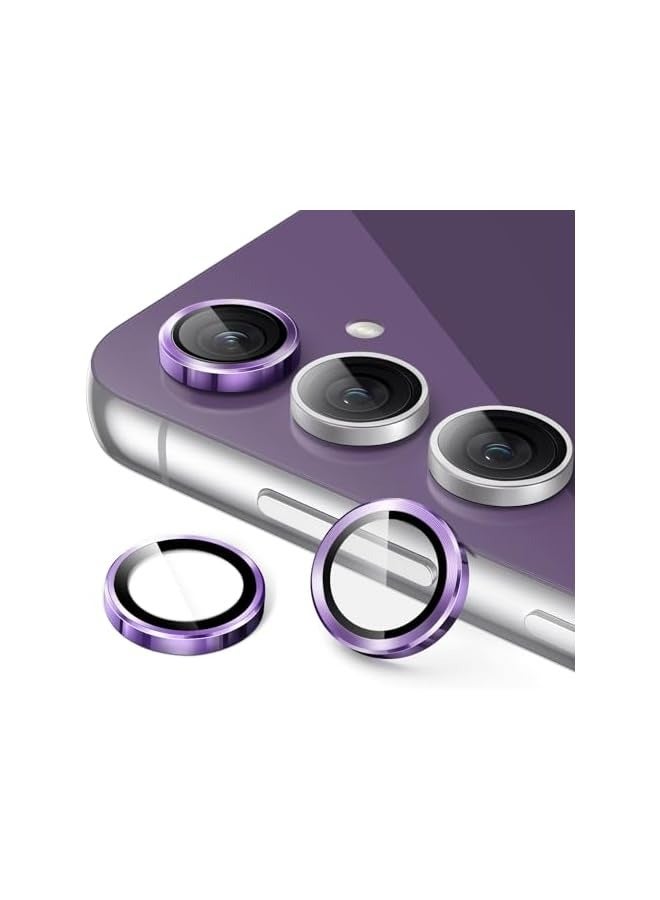 PROMASS Camera Lens Protector for Galaxy S23 FE 6.4-Inch, 9H Tempered Glass Metal Individual Ring Cover, HD Clear, 1 Set (Purple) - Image 1