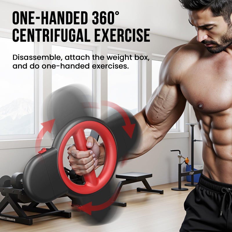 Funray Rotator Burn Machine, 3-in-1 Multi-Functional Arm Exerciser: Chest Expansion, 360Â° Forearm Rotation, One-Handed Centrifugal Exercise,Ideal for upper body strength training at home and gyms - Image 4