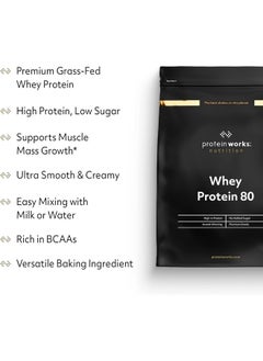 THE PROTEIN WORKS Whey Protein 80 Powder Low Calorie Protein Shake Whey Protein Shake 28 Servings Vanilla Creme 1Kg  - Image 2