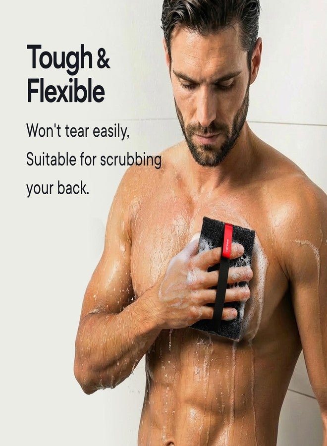 Caveem Exfoliating Body Scrubber, Rough Body Exfoliator for Effective Exfoliating, Dead Skin Remover, Body Exfoliating Sponge, Bath and Body Buffer, Bath Sponge for Shower - 2 Pack (Dark Grey - Image 4