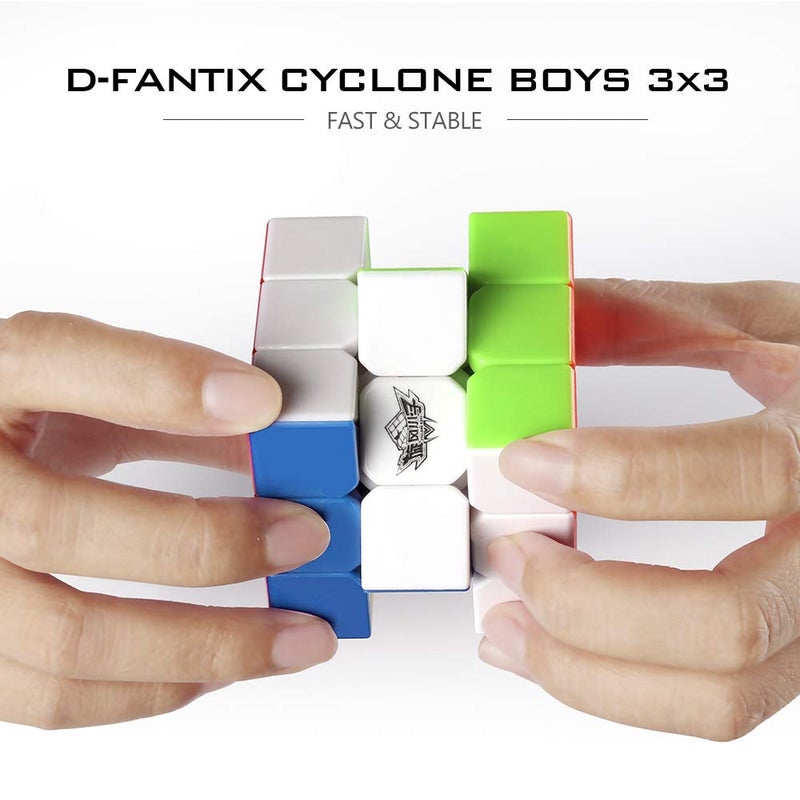 D-FantiX Cyclone Boys 3x3 Speed Cube Stickerless Magic Cube 3x3x3 Puzzles Toys (56mm) - Image 5