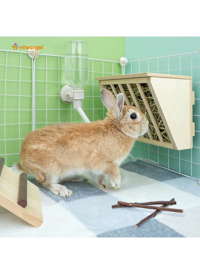 نيتينجيل مذود خشبي للحيوانات الأليفة من نايت انجيل مع مقعد، مقاس كبير، 9-7/8 بوصة × 6-3/4 بوصة × 8 بوصة (خشب رقائقي) - Image 2