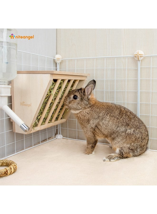 نيتينجيل مذود خشبي للحيوانات الأليفة من نايت انجيل مع مقعد، مقاس كبير، 9-7/8 بوصة × 6-3/4 بوصة × 8 بوصة (خشب رقائقي) - Image 3