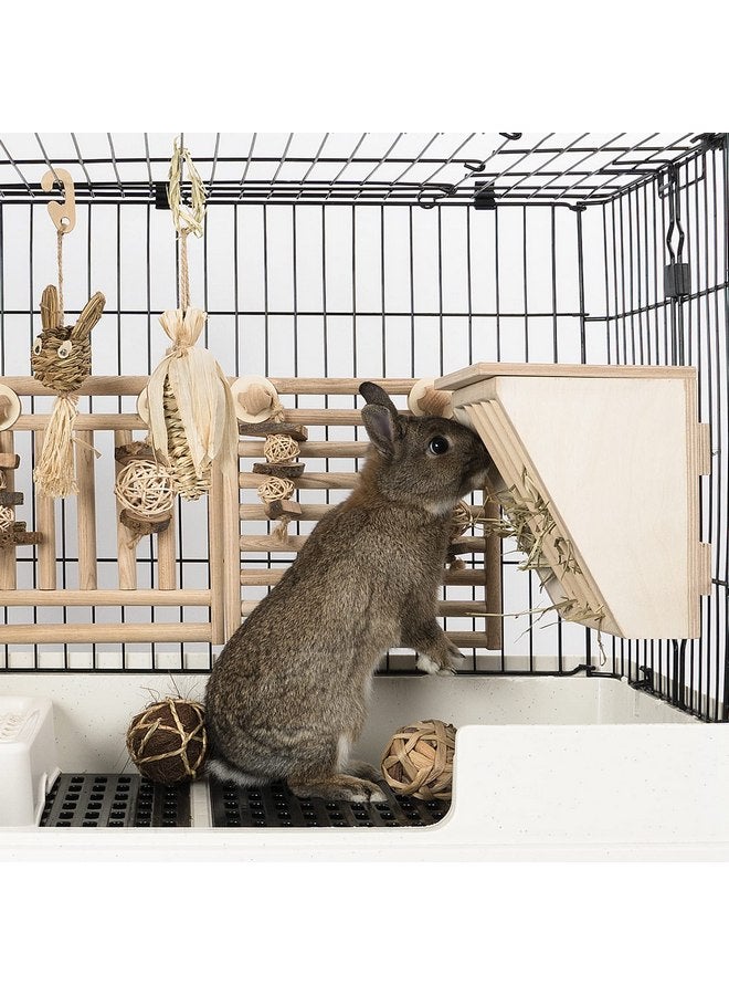 نيتينجيل مذود خشبي للحيوانات الأليفة من نايت انجيل مع مقعد، مقاس كبير، 9-7/8 بوصة × 6-3/4 بوصة × 8 بوصة (خشب رقائقي) - Image 1