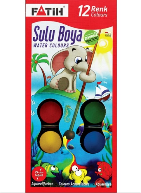 Fatih 904 S12 Watercolor 12 Pack  - Image 1