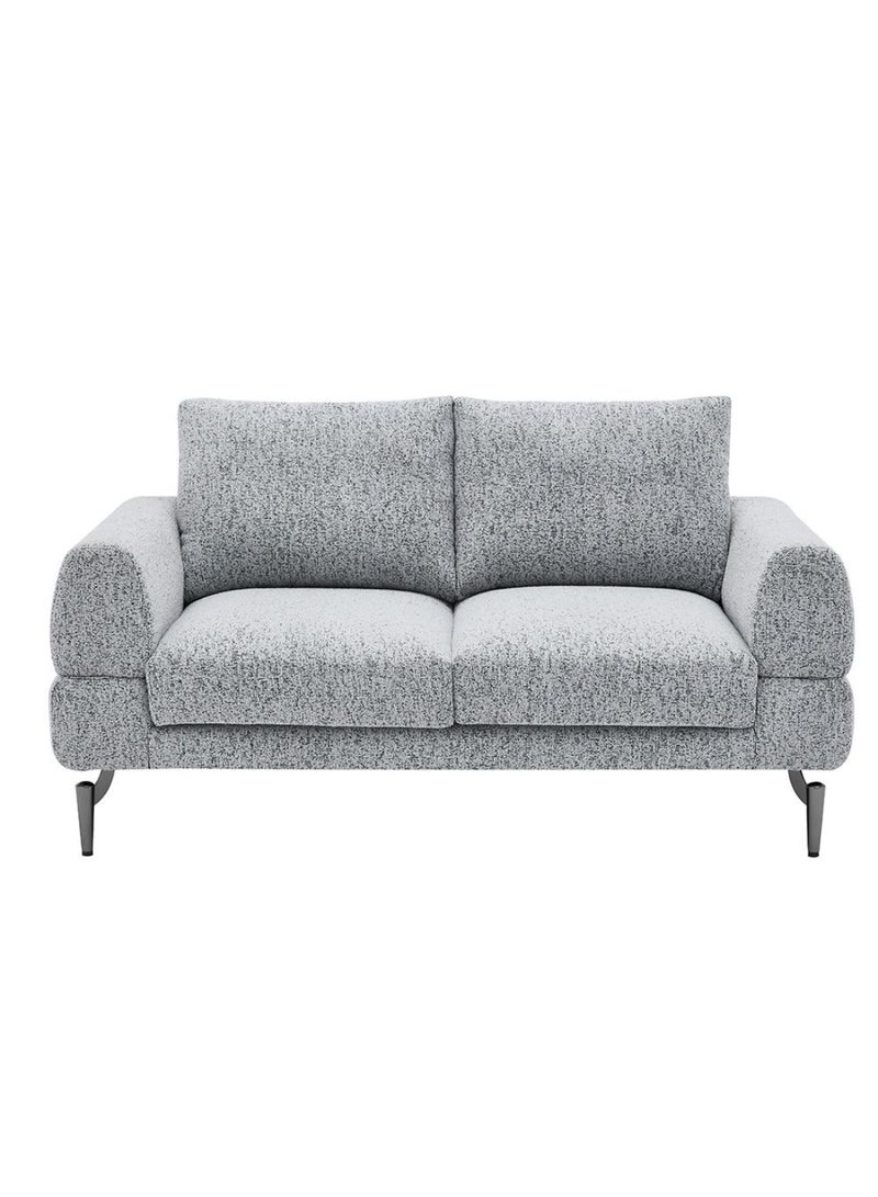DANUBE HOME Pletora 2 Seater Fabric Sofa 2 Seater Sofa | Modern Design Two Seat Sofas | Comfortable Living Room Furniture L157xW90xH86cm - Light Grey  - Image 1