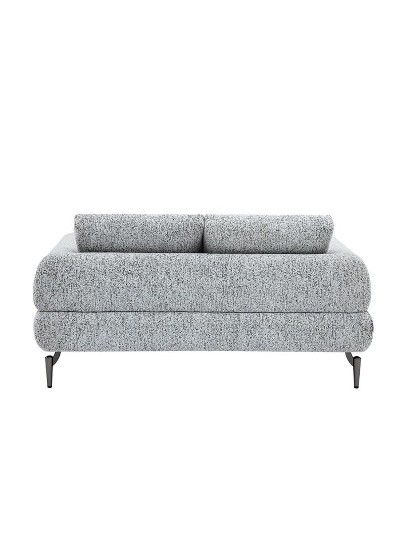 DANUBE HOME Pletora 2 Seater Fabric Sofa 2 Seater Sofa | Modern Design Two Seat Sofas | Comfortable Living Room Furniture L157xW90xH86cm - Light Grey  - Image 5