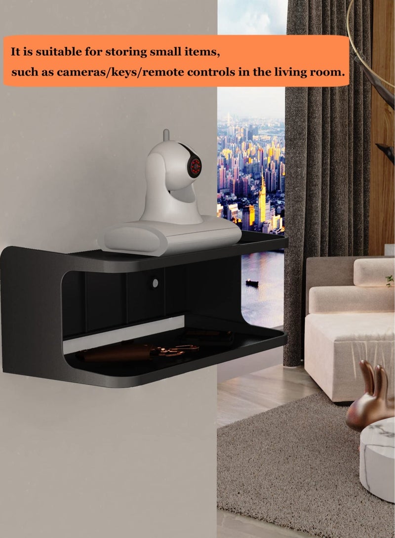 Bedside Shelf Accessories Organizer ,Maximize Your Space for Bedroom Bedside Wall Organizer Universal Bedside Shelf Wall Mount for Glasses/Remote/Earphone/Cell Phone(Black) - Image 5