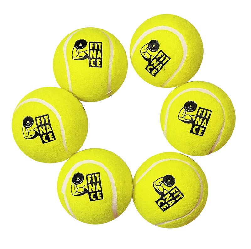FITNACE Rubber Cricket Tennis Ball Pack of 6 Standard Size (Green), Rubber Tennis Ball for Cricket - Image 3