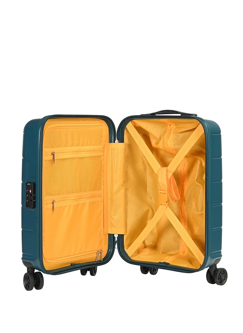 American Tourister  Hundo Suitcase V2, Cabin Size 55 cm / 20 inch, 4 Spinner Wheels, Hard Top, PP, Deep Teal|Spacious Interior|TSA Combination Lock - 3 Years International Warranty  | Best Price UAE
