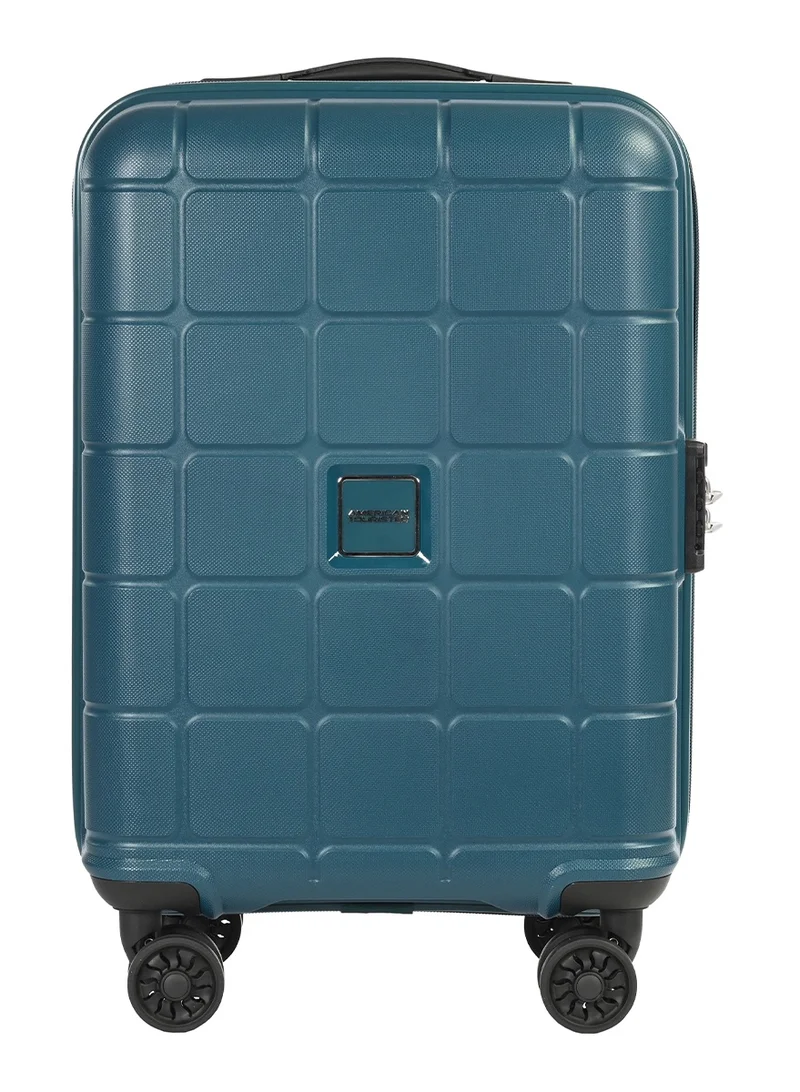 American Tourister  Hundo Suitcase V2, Cabin Size 55 cm / 20 inch, 4 Spinner Wheels, Hard Top, PP, Deep Teal|Spacious Interior|TSA Combination Lock - 3 Years International Warranty  | Best Price UAE