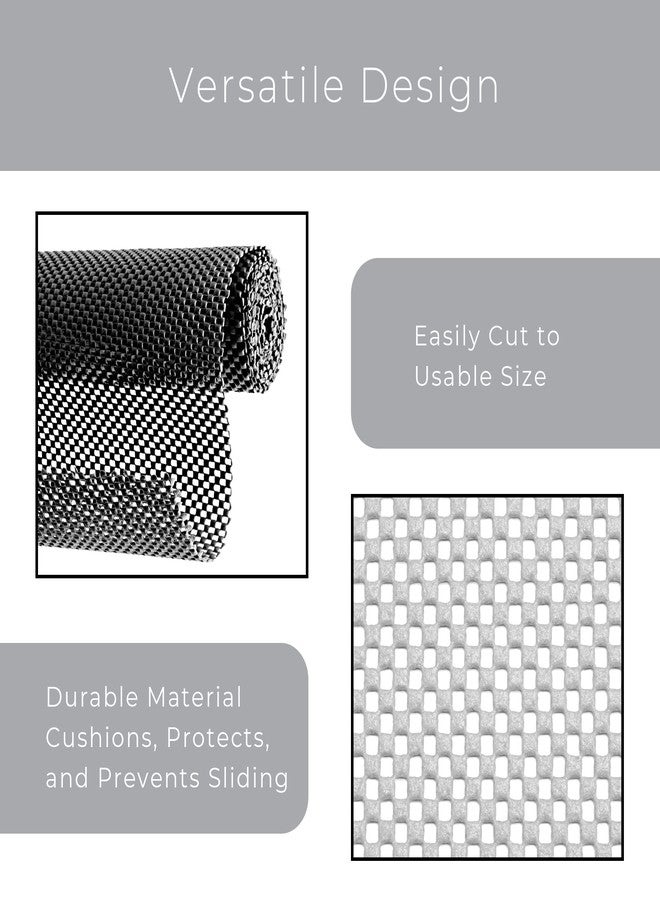 Smart Design Premium Grip Shelf Liner - 12in x 20ft - Non-Adhesive Drawer Liner with Strong Grip Helps Protect and Personalize Your Home Organization and Storage - Cool Gray - Image 4