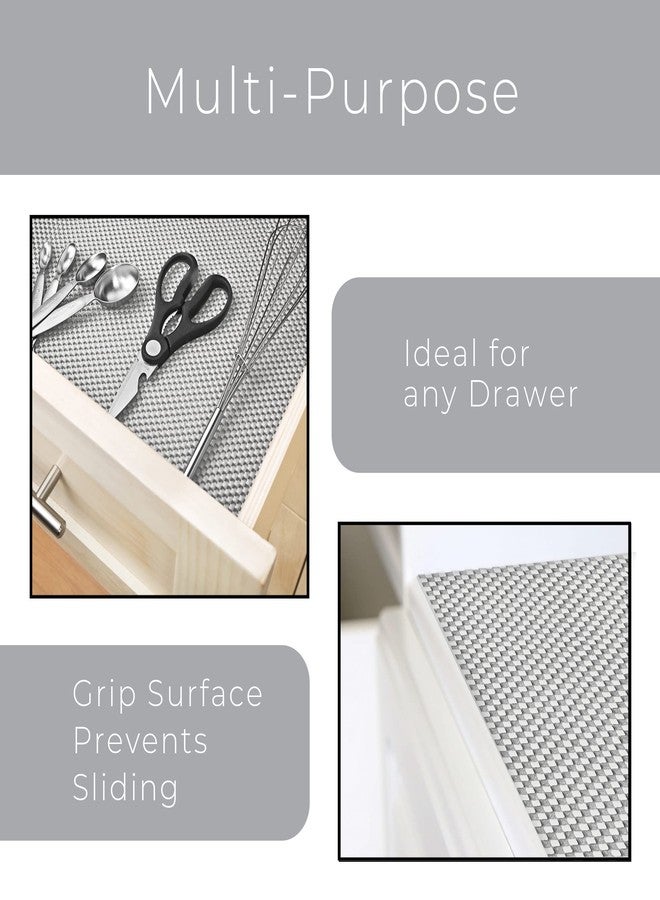 Smart Design Premium Grip Shelf Liner - 12in x 20ft - Non-Adhesive Drawer Liner with Strong Grip Helps Protect and Personalize Your Home Organization and Storage - Cool Gray - Image 5