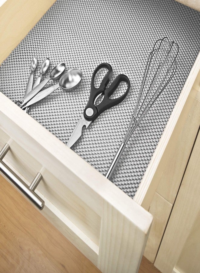Smart Design Premium Grip Shelf Liner - 12in x 20ft - Non-Adhesive Drawer Liner with Strong Grip Helps Protect and Personalize Your Home Organization and Storage - Cool Gray - Image 2