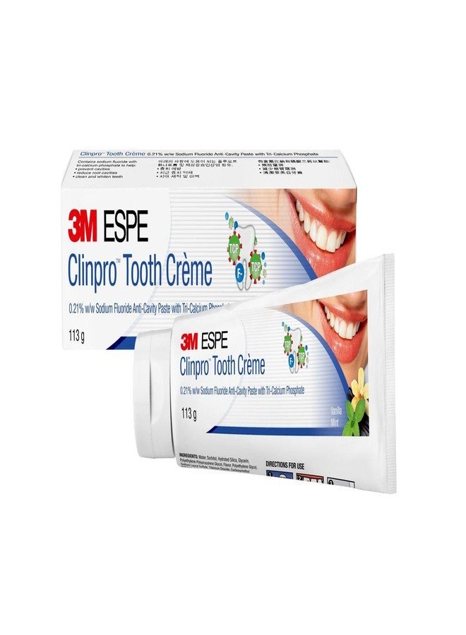 3M ESPE 12117 Clinpro Tooth Creme 0.21% NAF Anti Cavity Toothpaste, Vanilla Mint (Pack of 2)