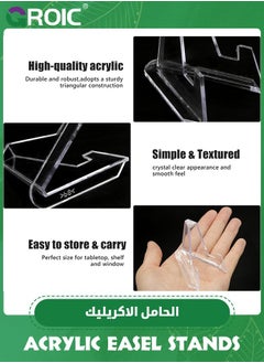 GROIC 12 عبوة من حامل الحامل الأكريليك، حامل حامل عرض العملات المعدنية الصغيرة الشفافة، يعرض عملات Air-Tite، ساعات الجيب، كبسولات التحدي، رقائق الميداليات، حوامل عرض أكريليك  - Image 3
