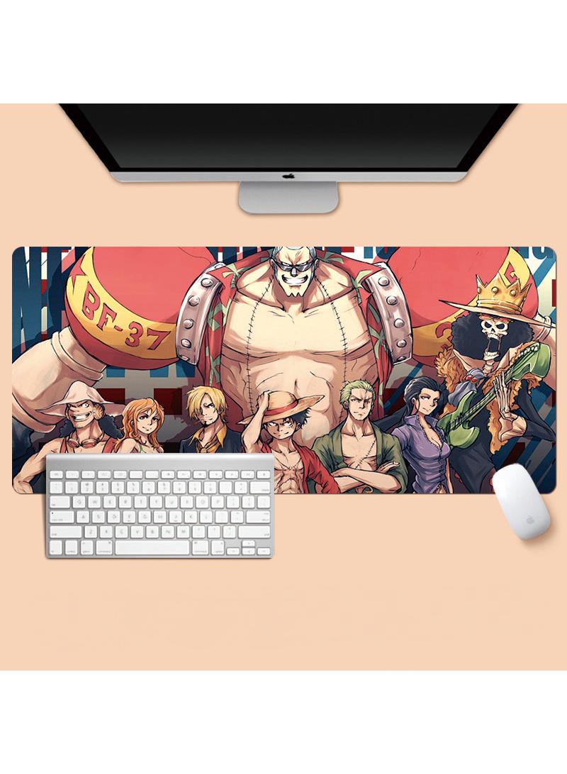 Y&D One Piece Anime Gaming Mouse Pad Extended Large Mat Desk Pad Stitched Edges Mousepad Long Mouse Pad And Non-Slip Rubber Base Mice Pad 800X300X4mm