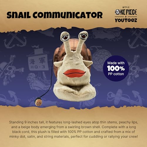 YOUTOOZ You Tooz Snail Communicator Plushie 9IN Collectible From One Piece Soft 100 PP Cotton Stuffed Collection - Image 5