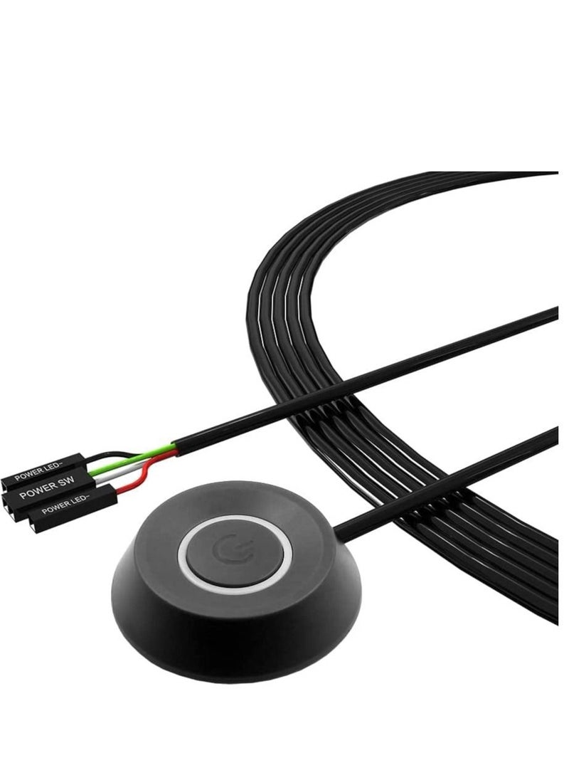 SYOSI - PC Power Button Desktop PC Computer Case Power Switch On Off HDD Push Computer Host Button Supply Supplies with 2m Cables - Image 1