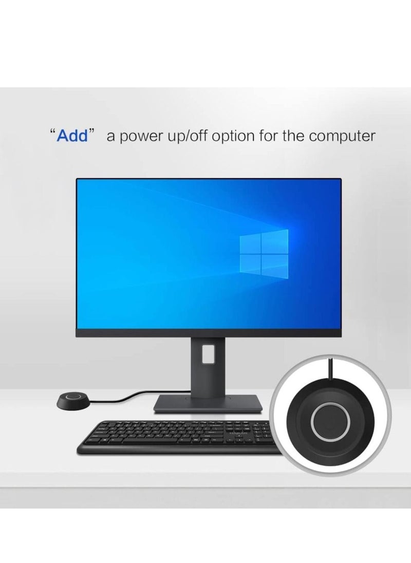 SYOSI - PC Power Button Desktop PC Computer Case Power Switch On Off HDD Push Computer Host Button Supply Supplies with 2m Cables - Image 1