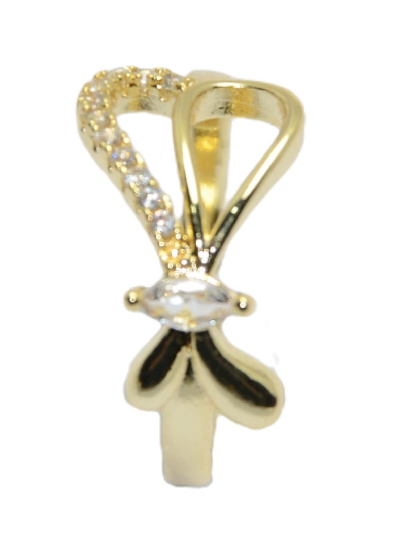 BUTTERFLY Ring Zircon Free Size For Women - Butterfly Shenoute - Golden Colour - GR-480  - Image 2