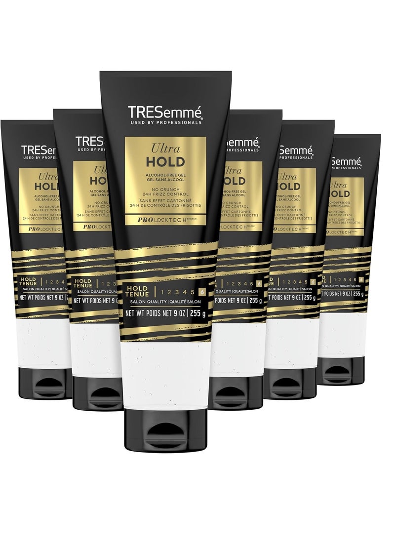 TRESemmé TRESemmé Alcohol-Free Gel Ultra Hold 6 Pack for 24H Frizz Control, with Pro Lock Technology, 9 Oz  - Image 1
