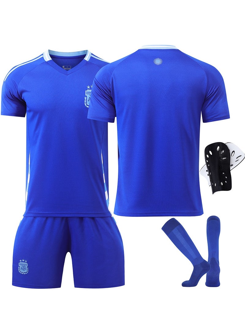 2024 European Cup Argentina Children's Youth Football Uniform Four-piece Set No Number  - Image 1