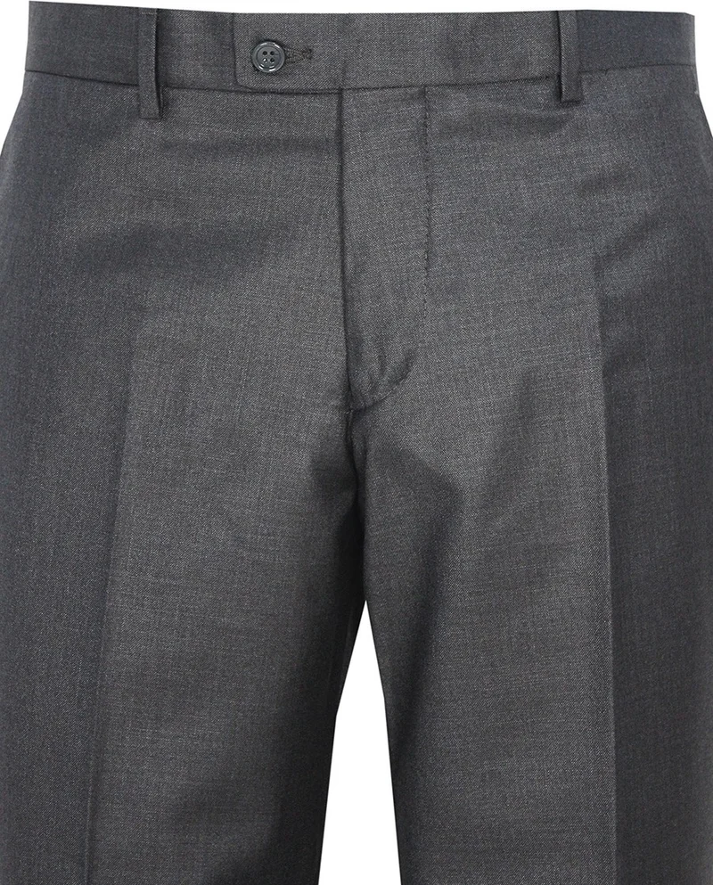 فاريتا Men's Dark Smoked Polyviscon Fabric Trousers