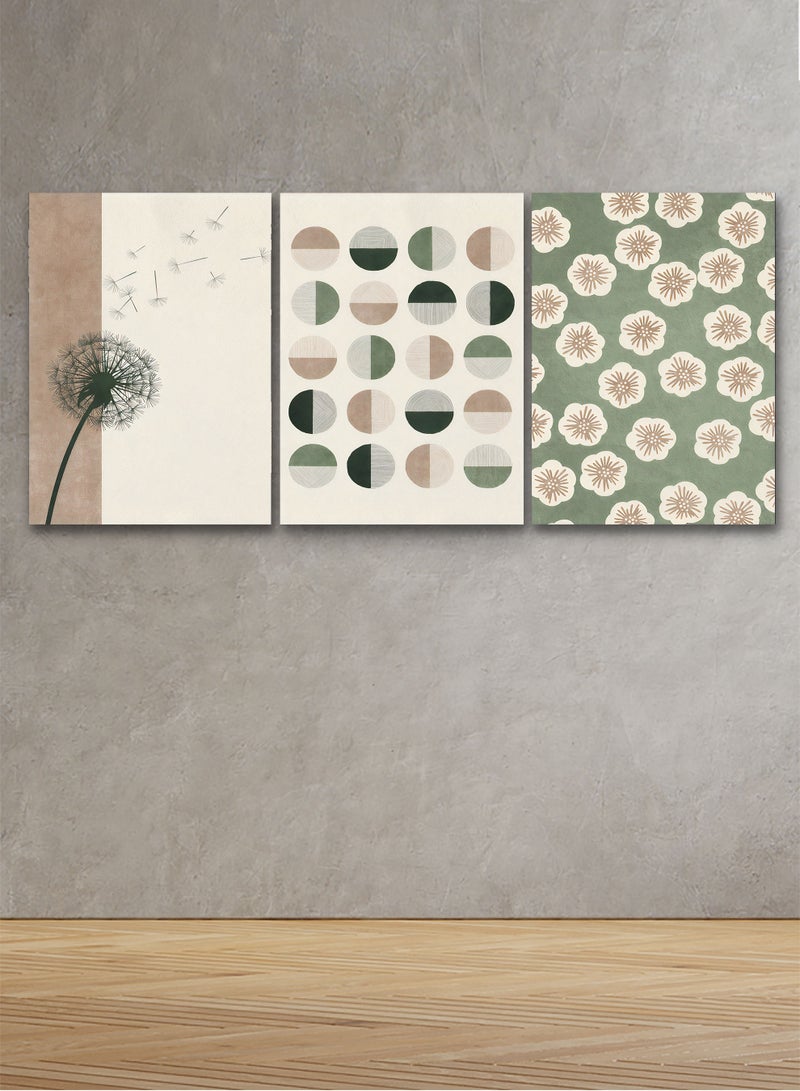 Marktna Decorative Wall Art Painting With a Modern Design 3 Pieces Size 120x60cm - Image 1