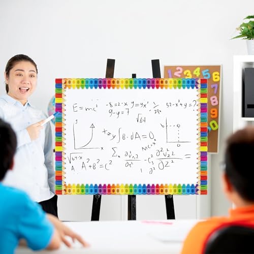 VABAMNA 52ft Bulletin Board Border Decorations - 2 Rolls Rainbow Crayon Border Trim for School Classroom Chalkboard Bulletin Board Wall Window Door Decor - Image 2
