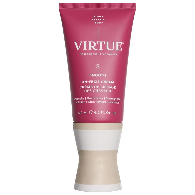 VIRTUE علاج الشعر غير المجعد Virtue UnFrizz للشعر المجعد والتحكم في التجاعيد خالي من الكبريتات آمن لجميع أنواع الشعر آمن للألوان