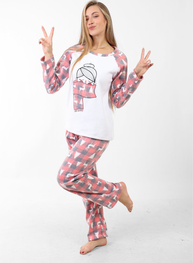 zecotex  Christmas Spirit in Every Stitch – Festive Fular Pajamas for Ladies and Girls - Image 2