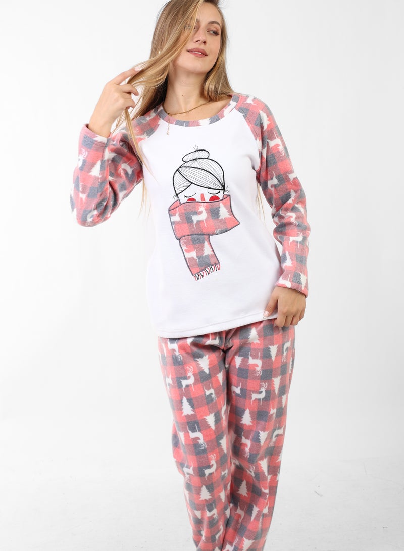 zecotex  Christmas Spirit in Every Stitch – Festive Fular Pajamas for Ladies and Girls - Image 3