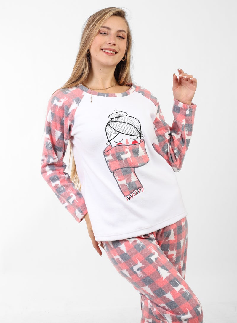 zecotex  Christmas Spirit in Every Stitch – Festive Fular Pajamas for Ladies and Girls - Image 4