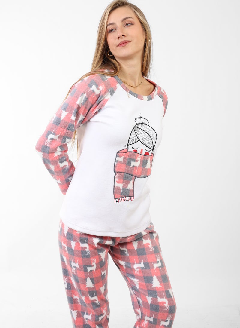 zecotex  Christmas Spirit in Every Stitch – Festive Fular Pajamas for Ladies and Girls - Image 5