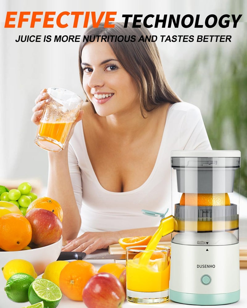 DUSENHO Electric Citrus Juicer Rechargeable - Electric Juicer Machines with USB and Cleaning Brush Portable Compact Juicer for Orange, Lemon, Limes - Image 5