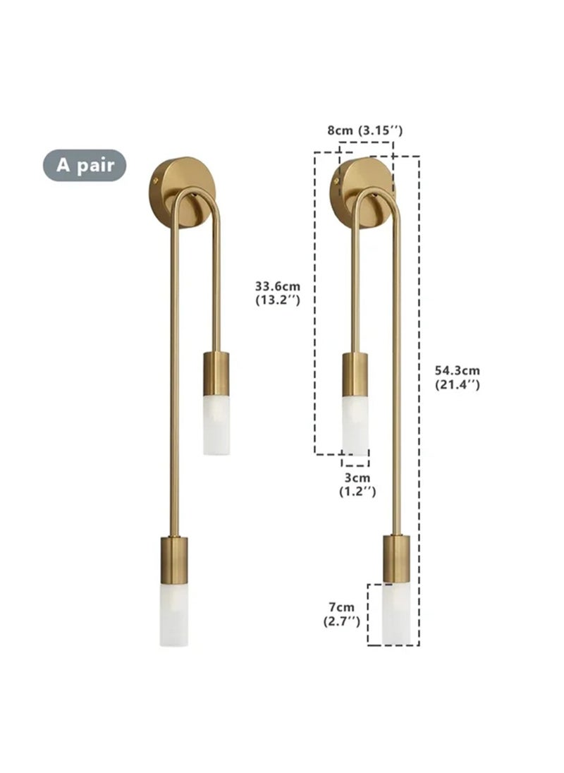 LOOPITYS Modern Nordic Led Wall Lamps Long Strip Wall Sconce for Home Hotel Stairs Bedroom Bedside Luxury Living Room Decoration Lamps，(Excluding light bulbs, it is recommended to use G9 model bulbs)  - Image 3