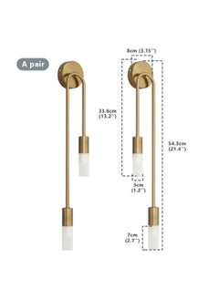 LOOPITYS Modern Nordic Led Wall Lamps Long Strip Wall Sconce for Home Hotel Stairs Bedroom Bedside Luxury Living Room Decoration Lamps，(Excluding light bulbs, it is recommended to use G9 model bulbs)  - Image 3