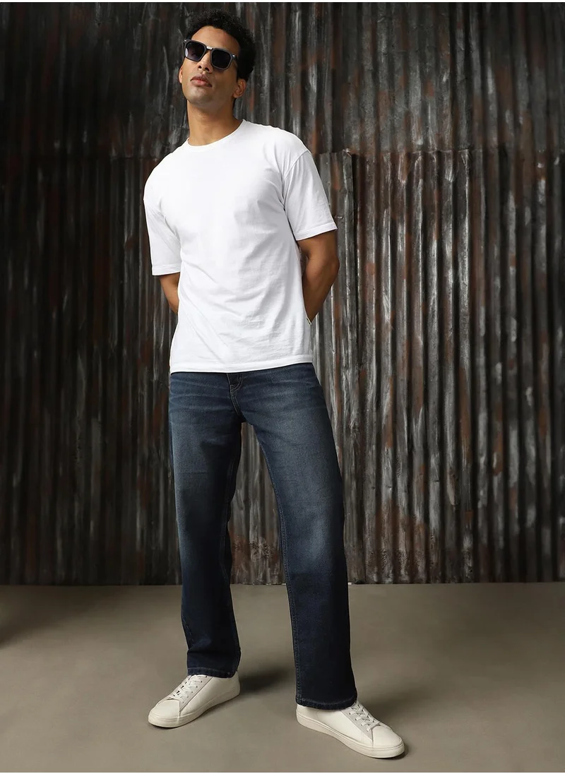 هاي ستار Men's Indigo 100% Cotton Distressed Jeans
