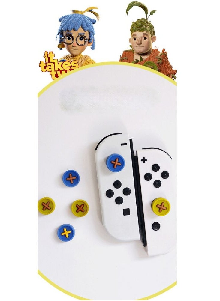 It Takes Two Theme Thumb Grip Caps Compatible with Switch & Lite & OLED, Cute Joystick Caps Soft Silicone Protective Stick  - Image 3