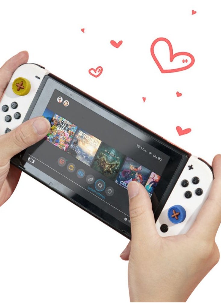 It Takes Two Theme Thumb Grip Caps Compatible with Switch & Lite & OLED, Cute Joystick Caps Soft Silicone Protective Stick