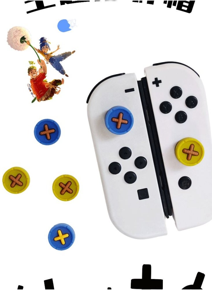 It Takes Two Theme Thumb Grip Caps Compatible with Switch & Lite & OLED, Cute Joystick Caps Soft Silicone Protective Stick  - Image 1
