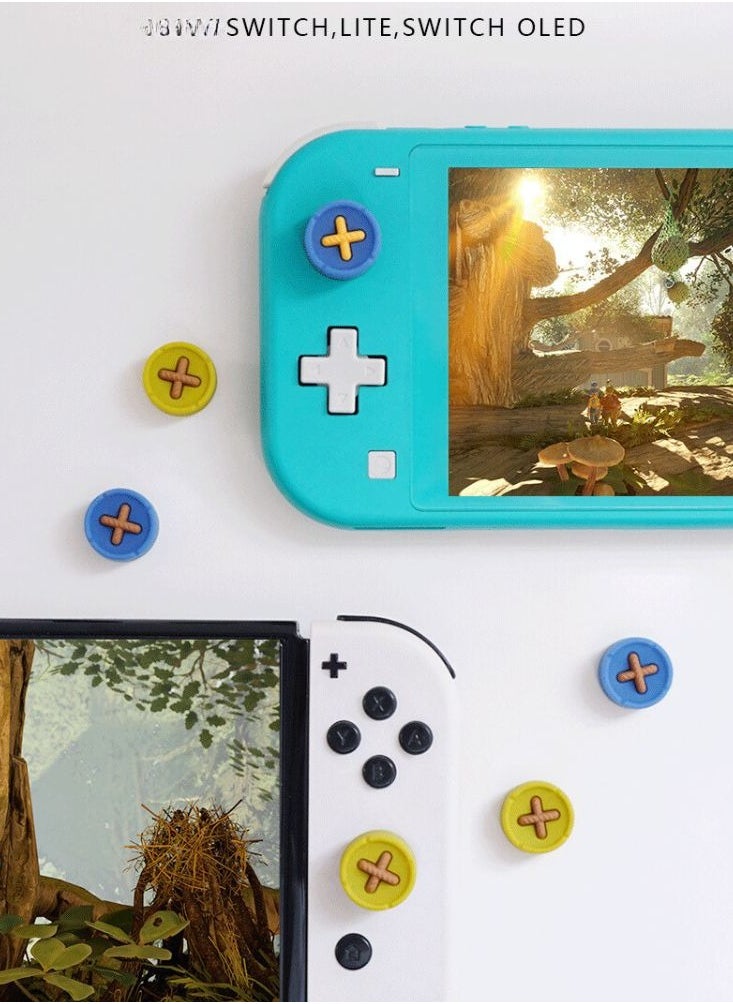 It Takes Two Theme Thumb Grip Caps Compatible with Switch & Lite & OLED, Cute Joystick Caps Soft Silicone Protective Stick